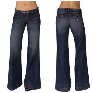 Rare Anthro FOC Rona Sailor Wide Leg Trouser Jeans